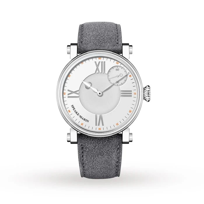 Speake-Marin Automatic 38mm Men’s Watch with White Material Dial, Titanium Case, 30m Water Resistant / 413812000