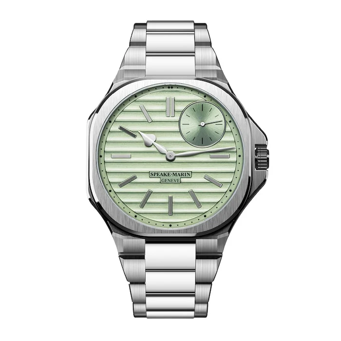 Speake-Marin Automatic Men’s Watch with Green Material Dial, Stainless Steel Case & Bracelet, 50m Water Resistant / 604015460