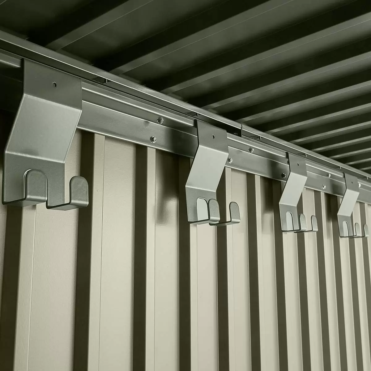 Stainless Steel Garden Shed 10ft x 8ft (3m x 2.4m) Large Two Door Steel Shed in 2 Colours - Image 8