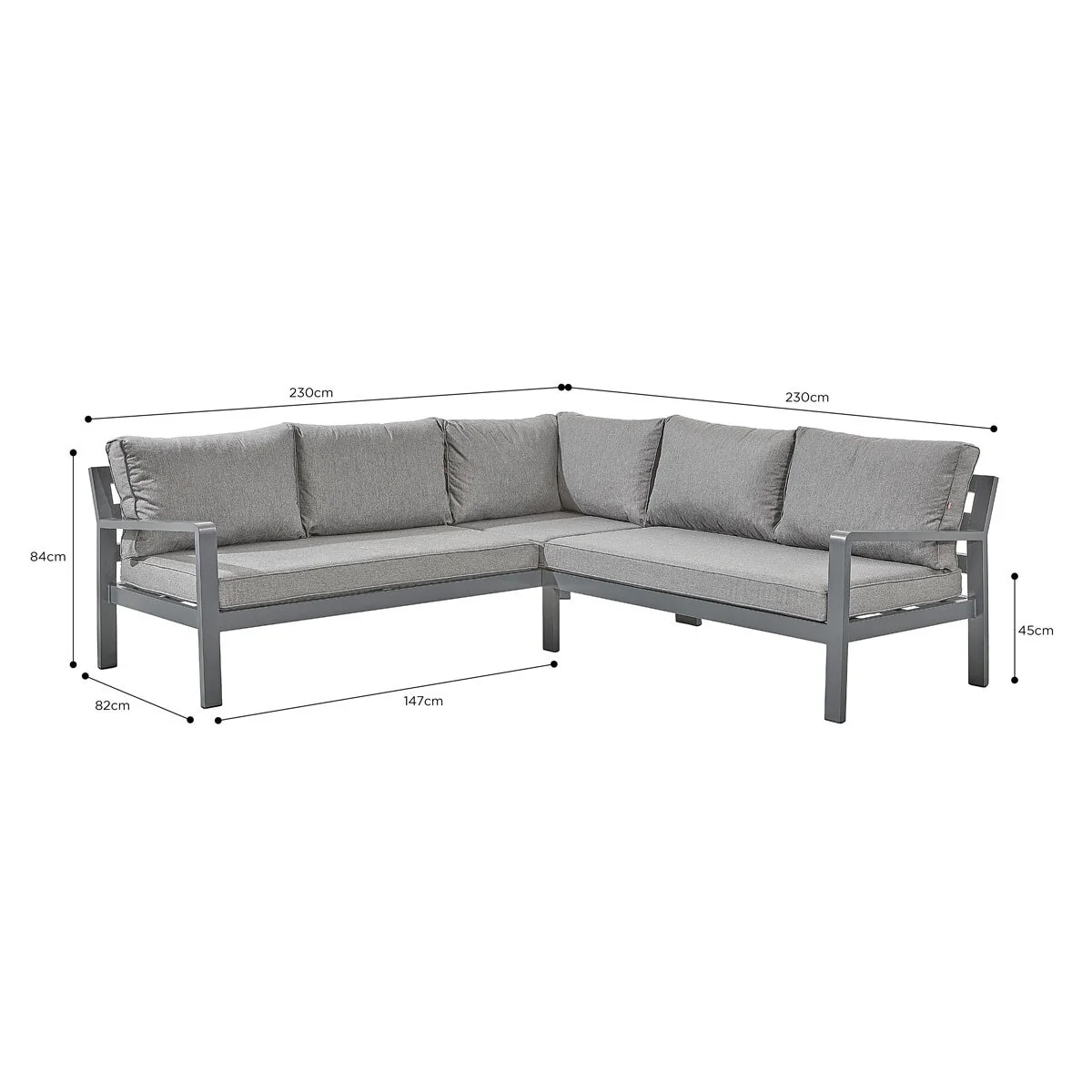 Stone Garden 4 Piece Deep Seating Corner Patio Set with Dual Height Ceramic Table in White - Image 5
