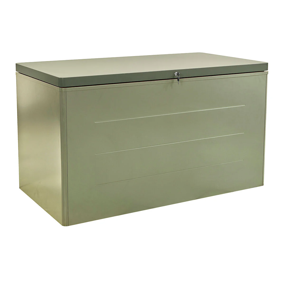 Stone Garden 5ft 2" x 2ft 8" (1.6 x 0.8m) 1,200 Litre Steel Deck Box in Green - Image 4