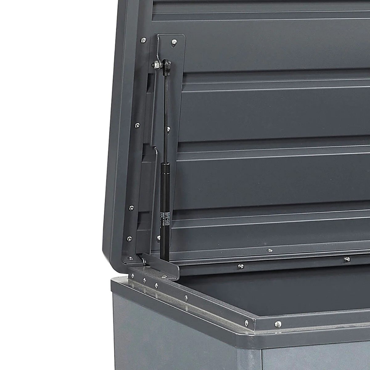 Stone Garden 5ft 2" x 2ft 8" (1.6 x 0.8m) 1,200 Litre Steel Deck Box in Grey - Image 5