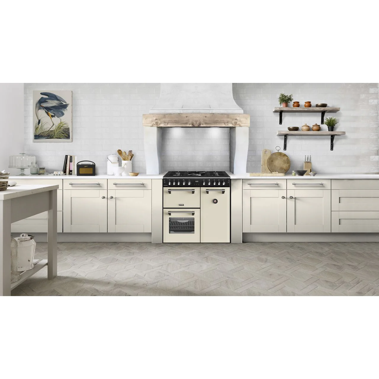 Stoves Richmond 90cm Wide Dual Fuel Range Cooker with Gas Hob - Cream - A/A/A Rated - Image 4