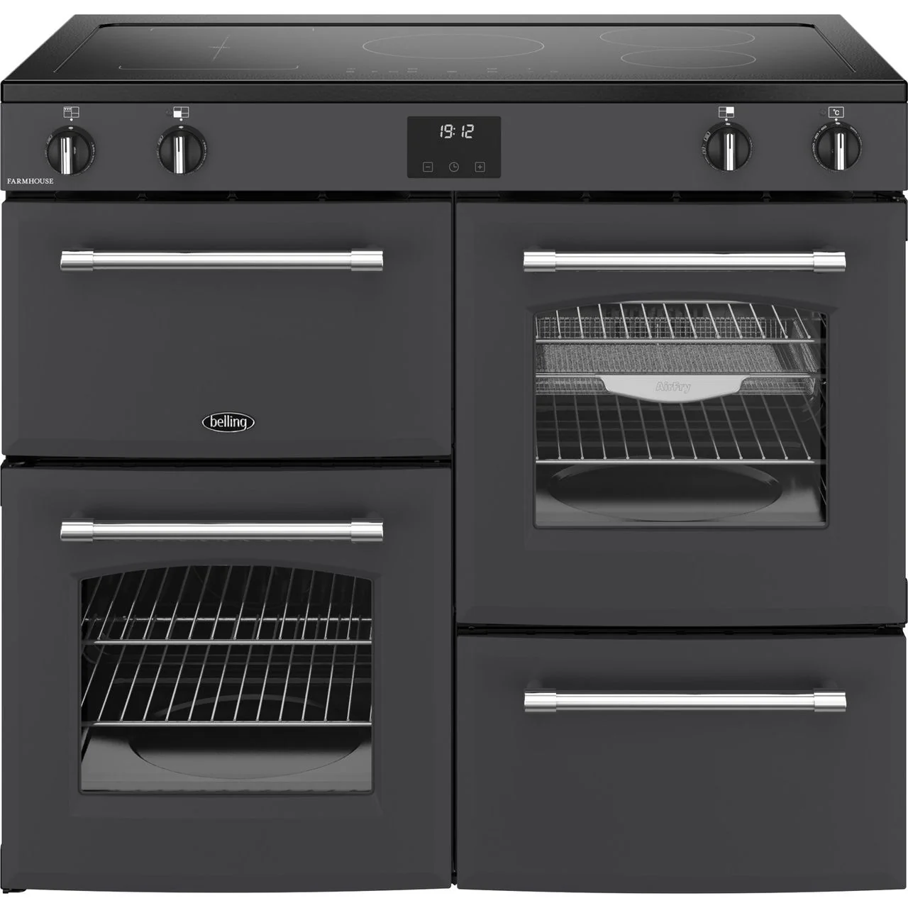 Stoves Richmond Deluxe 100Ei 100cm wide Electric Range Cooker with Induction Hob - Twilight Blue - A Rated - Image 2