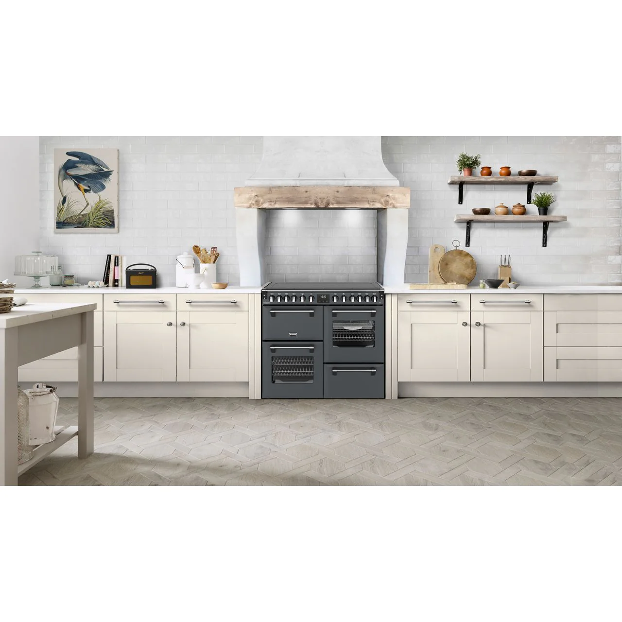 Stoves Richmond Deluxe 100Ei 100cm wide Electric Range Cooker with Induction Hob - Twilight Blue - A Rated - Image 3