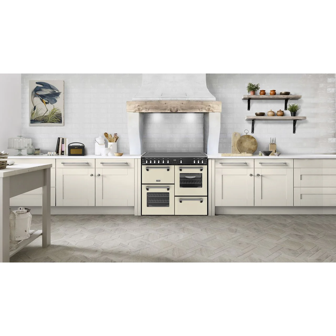 Stoves Richmond Deluxe 100Ei RTY 100cm wide Electric Range Cooker with Induction Hob - Cream - A/A/A Rated - Image 2