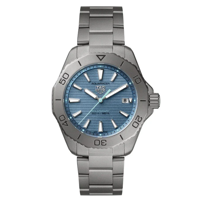 TAG Heuer 40mm Men’s Watch with Blue Material Dial, Titanium Case, 200m Water Resistant / WBP1182.BF0000