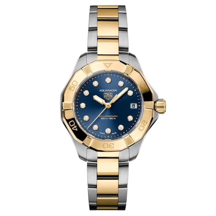 TAG Heuer Aquaracer Professional 200 Solargraph 34mm Ladies Watch Blue Luxury Watch  WBP1323.BB0004