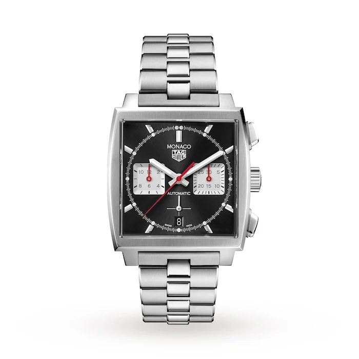 TAG Heuer Automatic 39mm Men’s Watch with Black Material Dial, Stainless Steel Case & Bracelet, 100m Water Resistant / CBL2113.BA0644