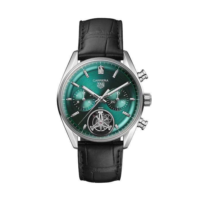 TAG Heuer Automatic 42mm Men’s Watch with Green Material Dial, Stainless Steel Case, 100m Water Resistant / CBS5011.FC6566