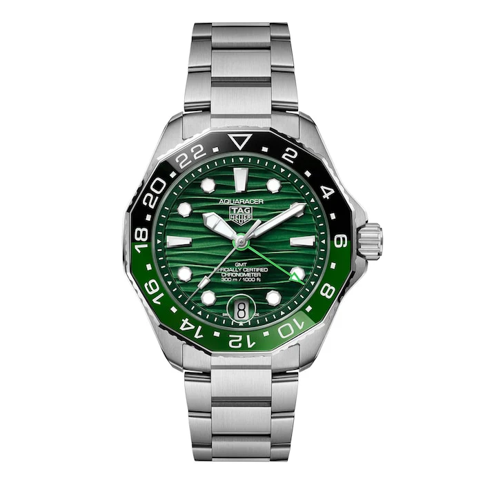 TAG Heuer Automatic 42mm Men’s Watch with Green Material Dial, Stainless Steel Case & Bracelet, 300m Water Resistant / WBP5115.BA0013