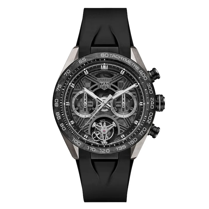 TAG Heuer Automatic 44mm Men’s Watch with Black Material Dial, Titanium Case, 100m Water Resistant / CBU5080.FT6272
