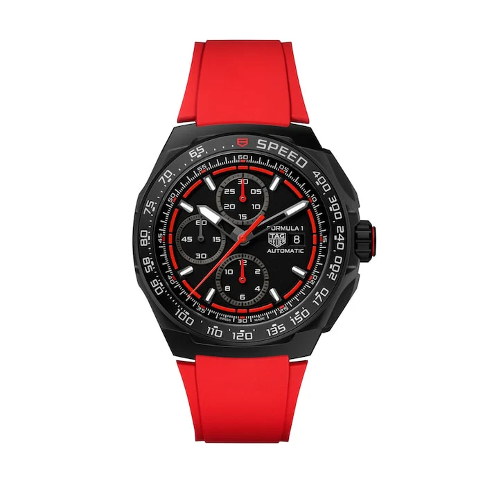 TAG Heuer Automatic 44mm Men’s Watch with Black Material Dial, Titanium Case, 200m Water Resistant / CBZ2085.FT8093