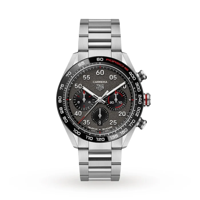 TAG Heuer Automatic 44mm Men’s Watch with Grey Material Dial, Stainless Steel Case & Bracelet, 100m Water Resistant / CBN2A1F.BA0643