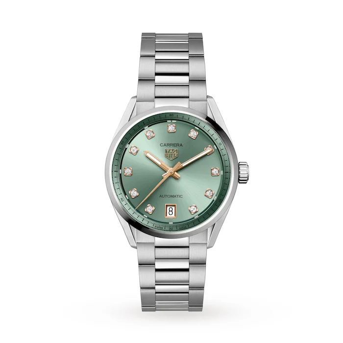 TAG Heuer Carrera Date 36mm Ladies Watch Green Diamond Dot Luxury Watch Swiss Made High Precision Movement WBN2317.BA0001