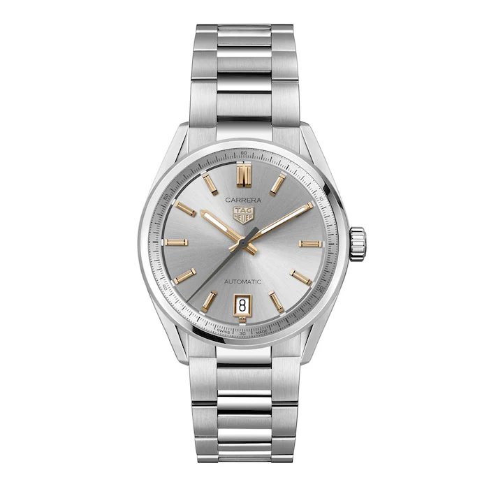 TAG Heuer Carrera Date 36mm Unisex Watch Silver Luxury Watch Swiss Made Highâ Precision Movement Sapphire Crystal Stainless Steel Case WBN2310.BA0001
