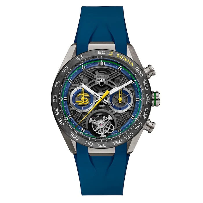 TAG Heuer Carrera Extreme Sport Chronograph Tourbillon X Senna 44mm Mens Luxury Watch CBU5081.FT6274