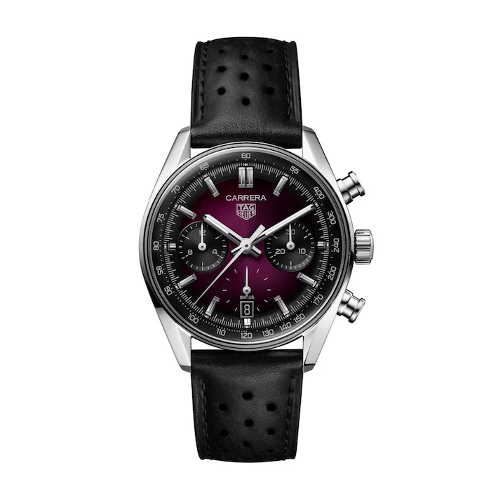 TAG Heuer Elegance Automatic 39mm Men’s Watch with Purple Material Dial, Stainless Steel Case & Bracelet, 100m Water Resistant / CBS2219.FC6607