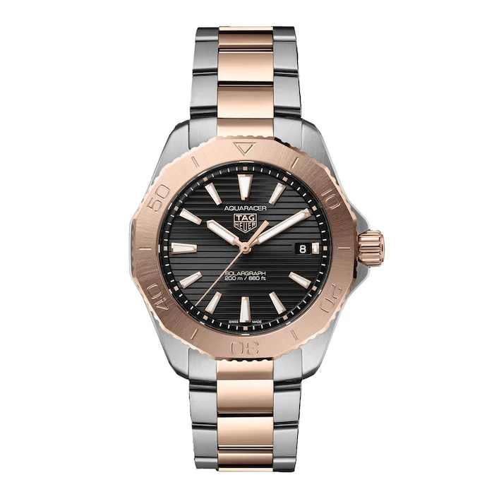 TAG Heuer Elegance Quartz 40mm Men’s Watch with Black Material Dial, Stainless Steel Case & Bracelet, 200m Water Resistant / WBP1121.BB0003