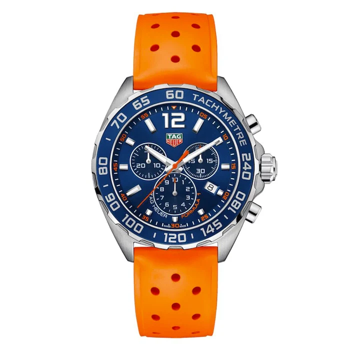 TAG Heuer Elegance Quartz 43mm Men’s Watch with Blue Material Dial, Stainless Steel Case, 200m Water Resistant / CAZ1014.FT8028