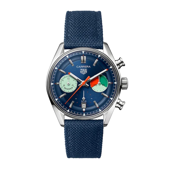 TAG Heuer Heritage Automatic 39mm Men’s Watch with Blue Material Dial, Stainless Steel Case, 100m Water Resistant / CBS2213.FN6002