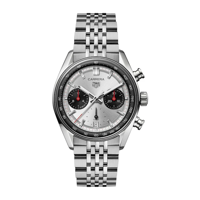 TAG Heuer Heritage Automatic 39mm Men’s Watch with Silver Material Dial, Stainless Steel Case & Bracelet, 100m Water Resistant / CBS2216.BA0048