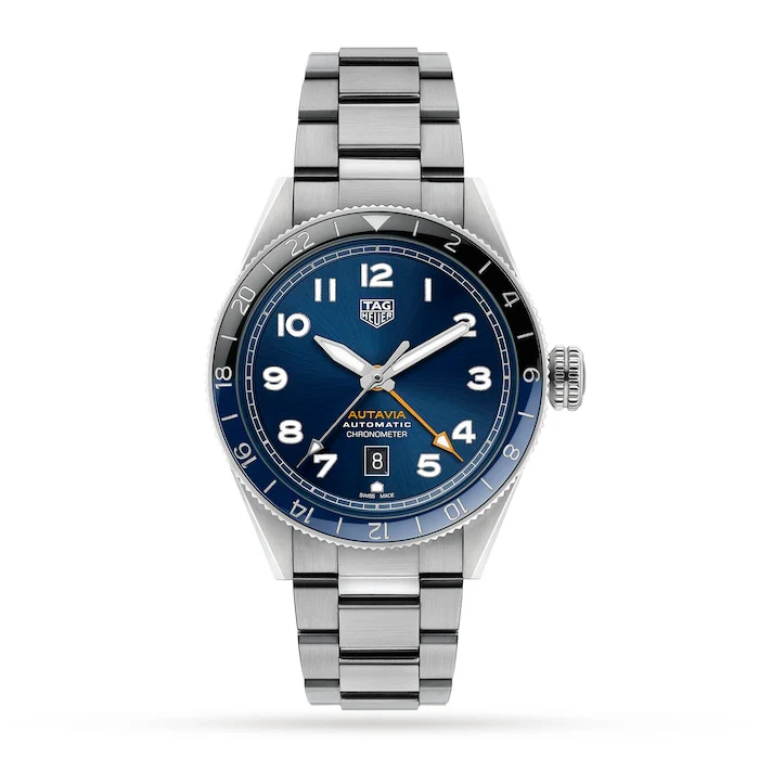 TAG Heuer Heritage Automatic 42mm Men’s Watch with Blue Material Dial, Stainless Steel Case & Bracelet, 100m Water Resistant / WBE511A.BA0650