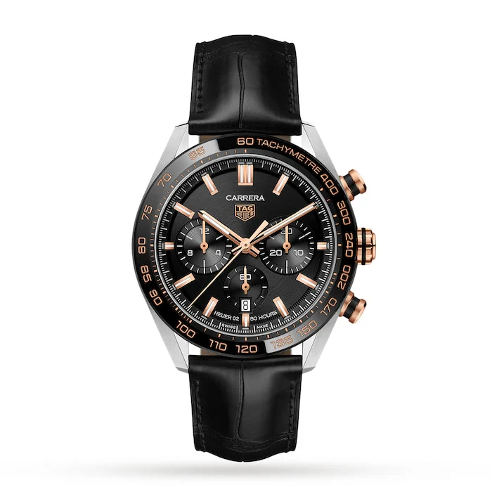 TAG Heuer Heritage Automatic 44mm Men’s Watch with Black Material Dial, Stainless Steel Case, 100m Water Resistant / CBN2A5A.FC6481