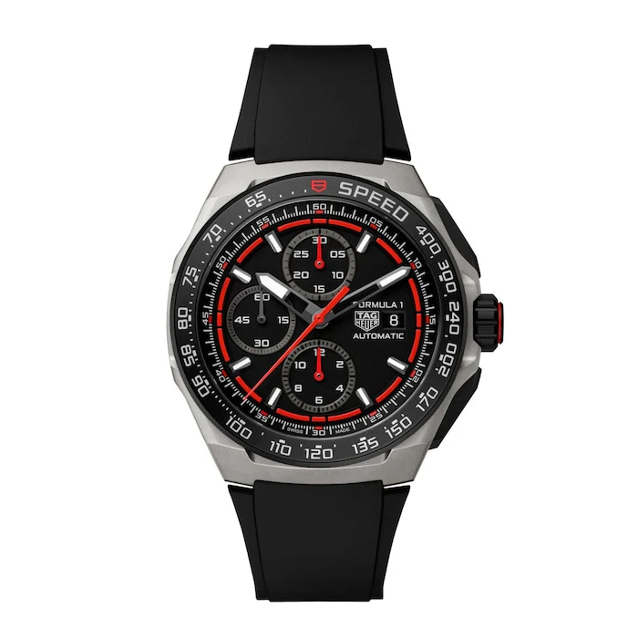 TAG Heuer Heritage Automatic 44mm Men’s Watch with Black Material Dial, Titanium Case, 200m Water Resistant / CBZ2082.FT8096
