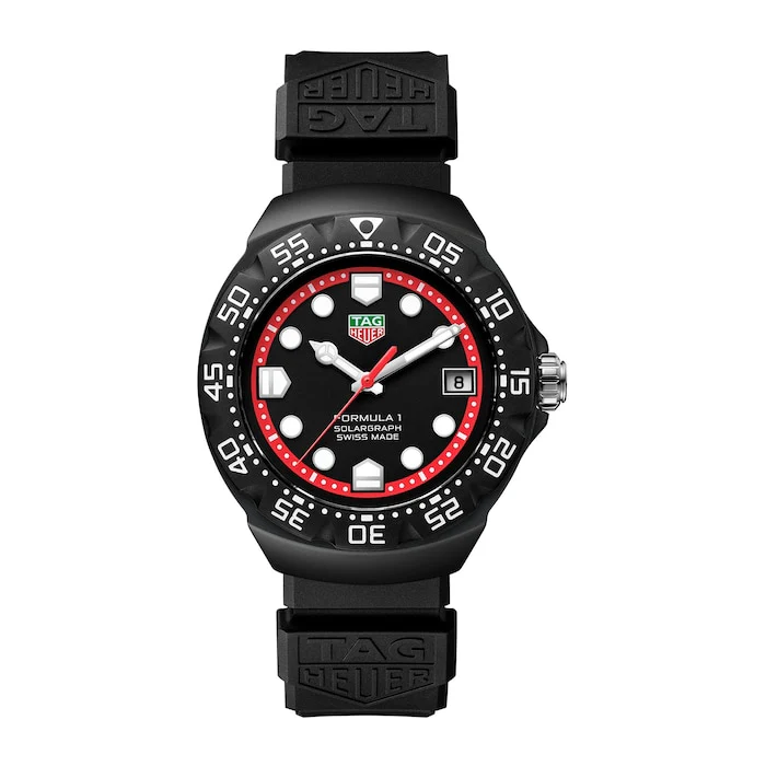 TAG Heuer Quartz 38mm Men’s Watch with Black Material Dial, Stainless Steel Case, 100m Water Resistant / WBY1114.FT8084