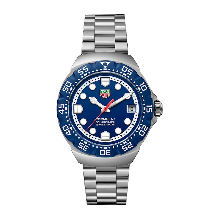 TAG Heuer Quartz 38mm Men’s Watch with Blue Material Dial, Stainless Steel Case & Bracelet, 100m Water Resistant / WBY1112.BA0042