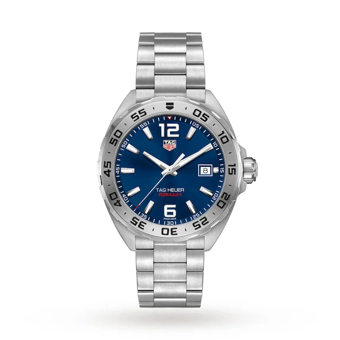 TAG Heuer Quartz 41mm Men’s Watch with Blue Material Dial, Stainless Steel Case & Bracelet, 200m Water Resistant / WAZ1118.BA0875