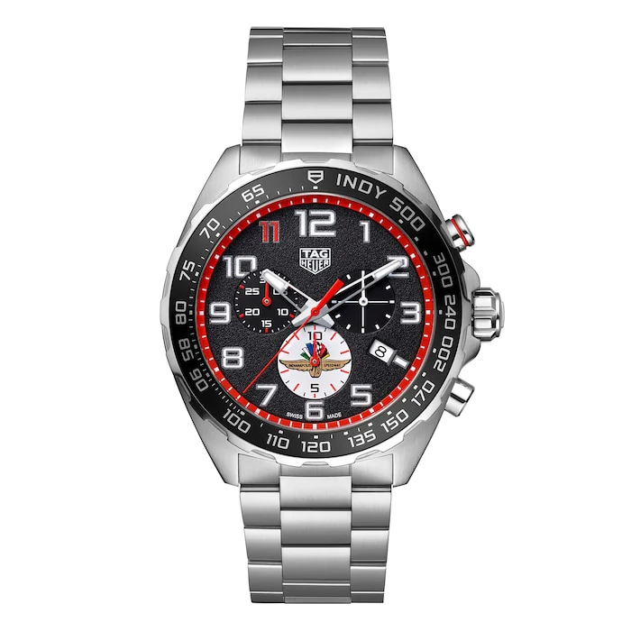 TAG Heuer Quartz 43mm Men’s Watch with Black Material Dial, Stainless Steel Case & Bracelet, 200m Water Resistant / CAZ101AW.BA0842