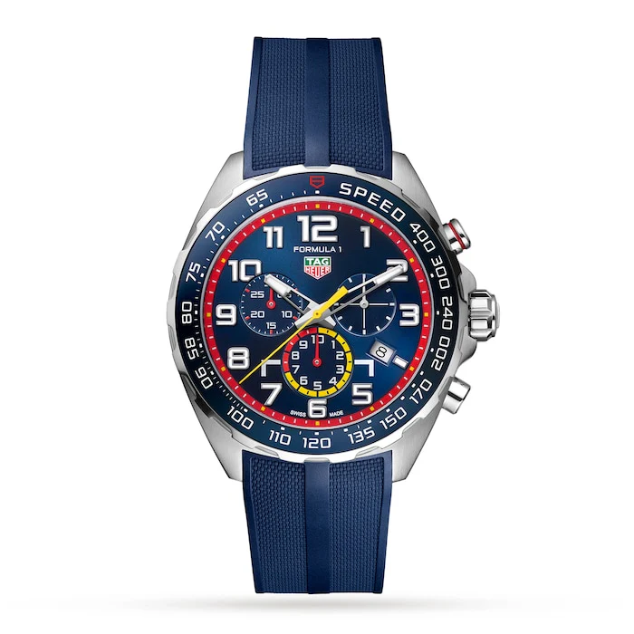 TAG Heuer Quartz 43mm Men’s Watch with Blue Material Dial, Stainless Steel Case, 200m Water Resistant / CAZ101AL.FT8052
