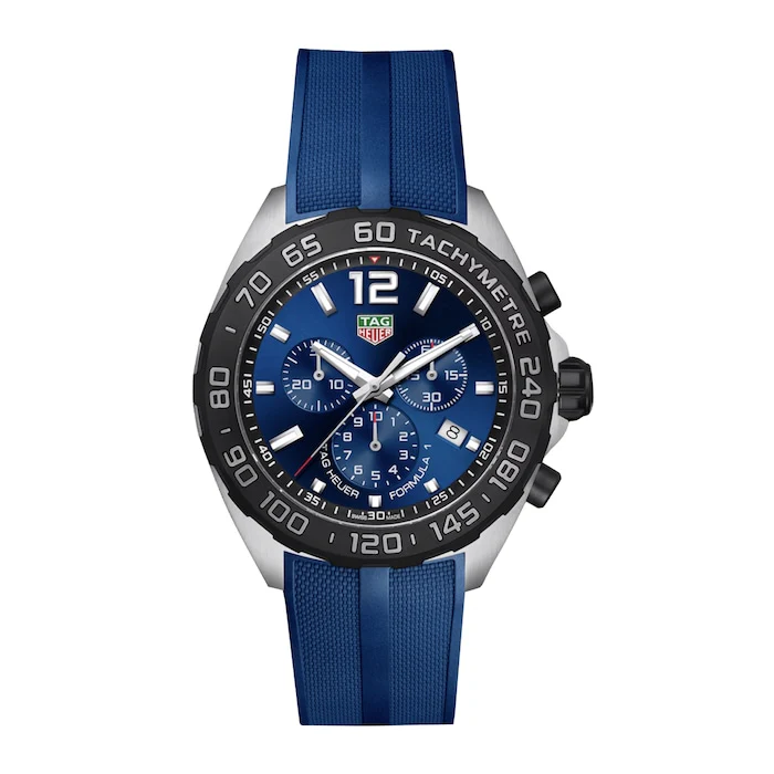 TAG Heuer Quartz 43mm Men’s Watch with Blue Material Dial, Stainless Steel Case, 200m Water Resistant / CAZ101AV.FT8077