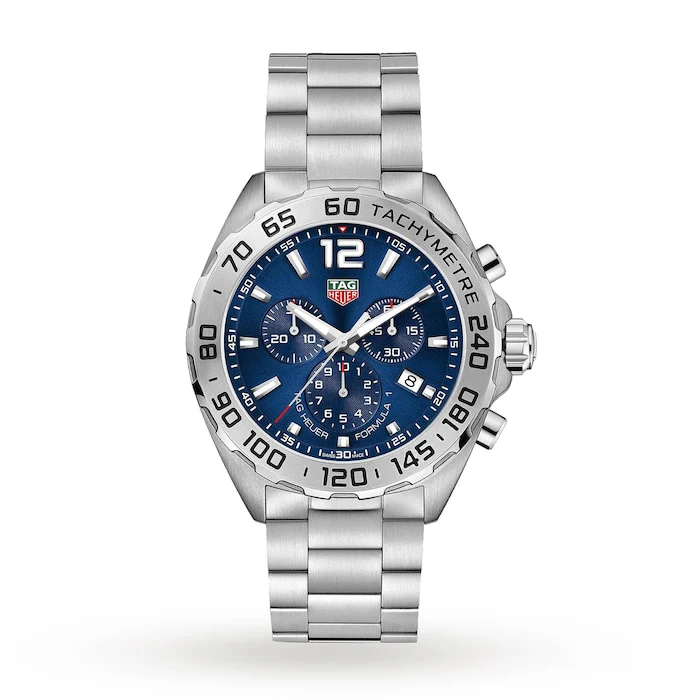 TAG Heuer Quartz 43mm Men’s Watch with Blue Material Dial, Stainless Steel Case & Bracelet, 200m Water Resistant / CAZ101K.BA0842