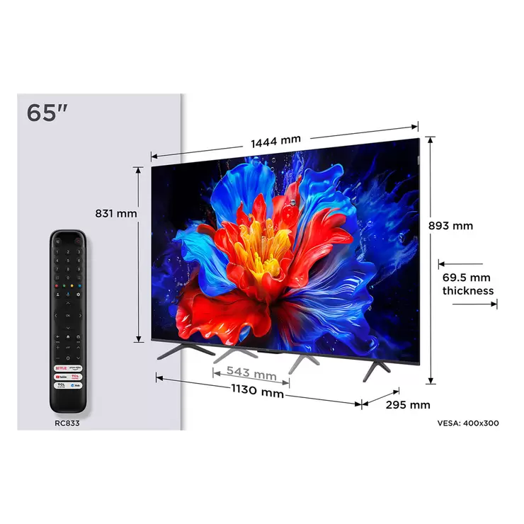 TCL 65P8K-UK 65 Inch QLED TV - Image 2