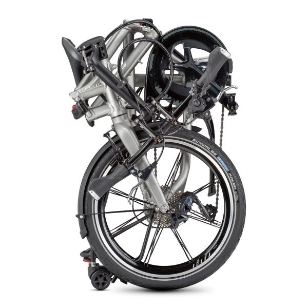 The Tern BYB S11 is a folding bicycle Tern BYB S11 Folding Bike with a 20" wheel size and a Matte Silver color: - Image 4
