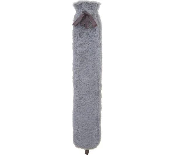 TieDex UK AROMA HOME Faux Fur Long Hot Water Bottle - Grey