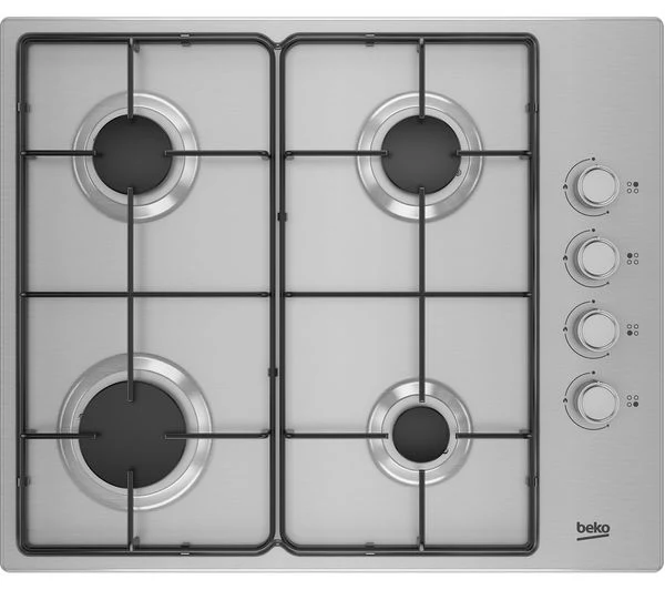 TieDex UK BEKO HIBG64120SX 61 cm Gas Hob - Stainless Steel