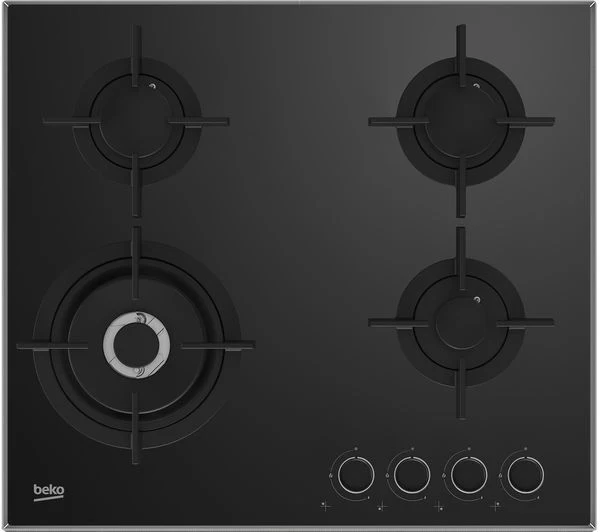 TieDex UK BEKO Pro HCLW64222S 59 cm Gas Hob - Black