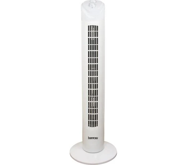 TieDex UK BENROSS 43960 Portable 29" Tower Fan - White
