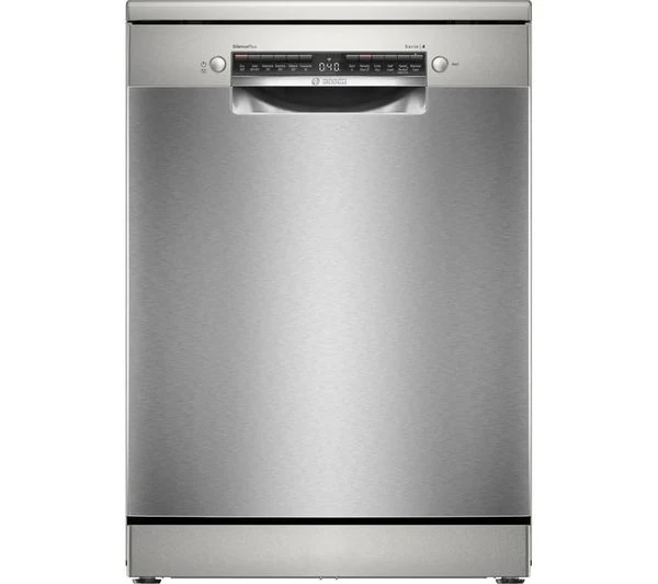 TieDex UK BOSCH Series 4 SMS4EKI06G Full-size Dishwasher - Silver
