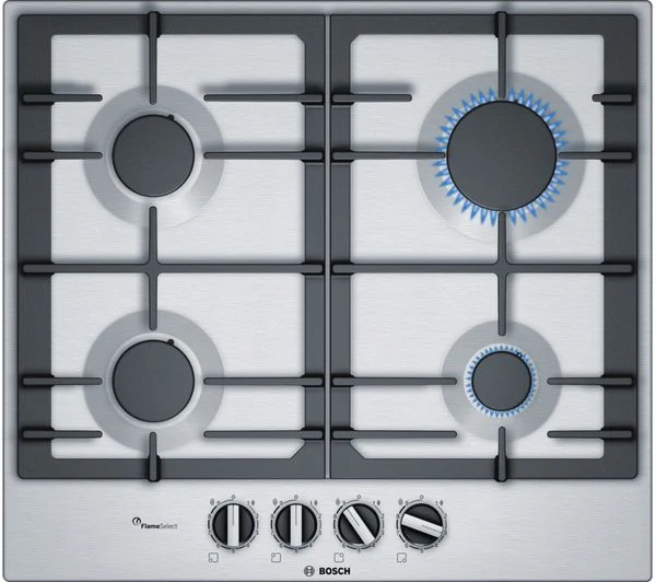 TieDex UK BOSCH Series 6 PCP6A5B90 58 cm Gas Hob - Stainless Steel