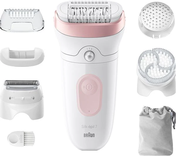 TieDex UK BRAUN Silk-épil 7 SE7-060 Wet & Dry Epilator - Flamingo