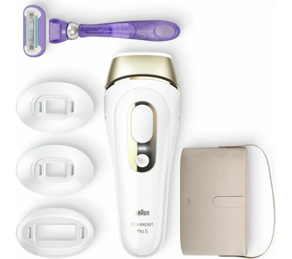 TieDex UK BRAUN Silk-expert Pro 5 PL5347 IPL Hair Removal System - White & Gold