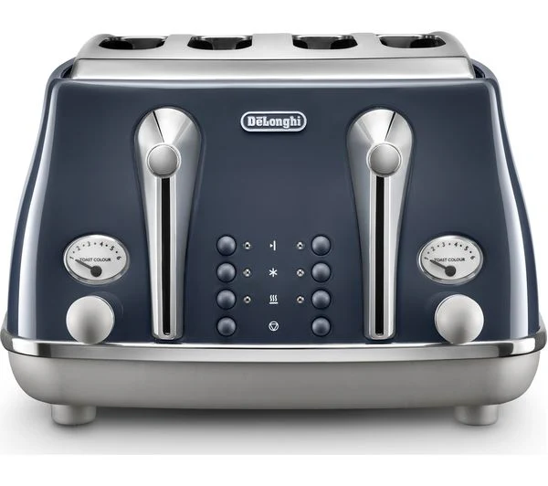TieDex UK DELONGHI Icona Capitals CTOC4003.BL 4-Slice Toaster - Blue
