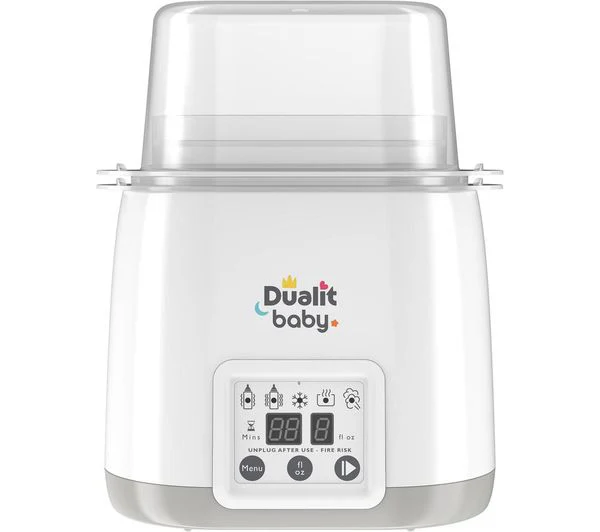 TieDex UK DUALIT Baby Double Bottle Warmer & Steriliser - White