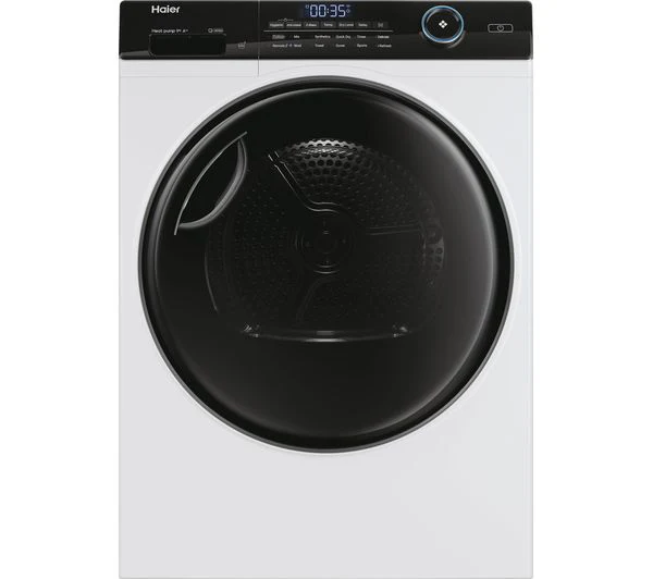 TieDex UK HAIER 959 Series HD90-A2959 WiFi-enabled 9 kg Heat Pump Tumble Dryer - White