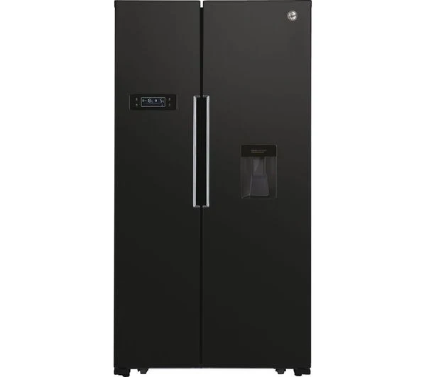 TieDex UK HOOVER HHSBSO6174BWDK-1 American-Style Fridge Freezer - Black